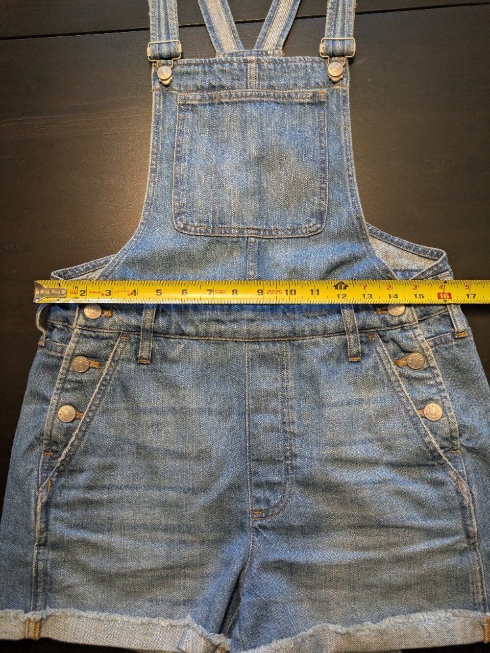 Madewell Denim Overall Shorts Sz Small - Picture 5 of 7